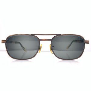 Vintage Victory Brown Metal Aviator Sunglasses Frames RX